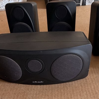Small speakers with bass subwoofer, black